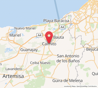 Map of Caimito, Artemisa