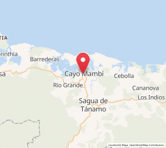 Map of Cayo Mambí, Holguín Province