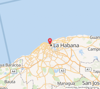 Map of Centro Habana, Havana