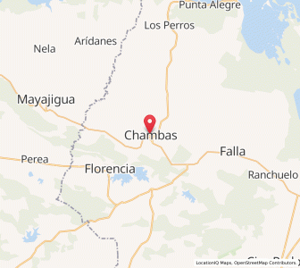 Map of Chambas, Ciego de Ávila Province
