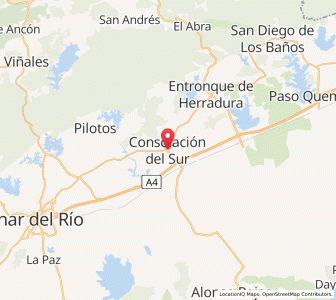 Map of Consolación del Sur, Pinar del Río