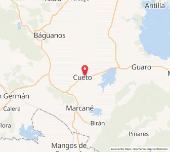 Map of Cueto, Holguín Province