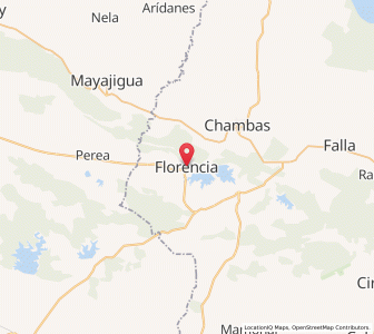 Map of Florencia, Ciego de Ávila Province