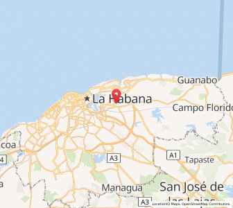 Map of Guanabacoa, Havana