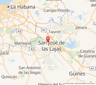 Map of Jamaica, Mayabeque