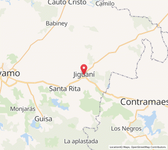 Map of Jiguaní, Granma Province