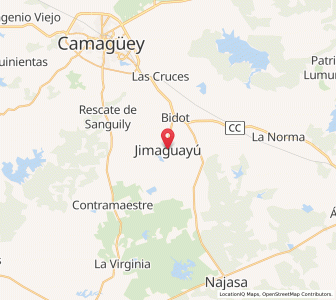 Map of Jimaguayú, Camagüey