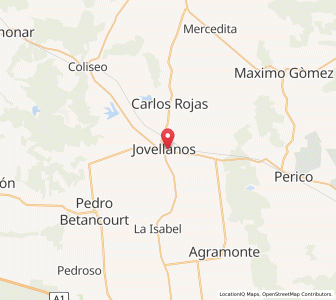 Map of Jovellanos, Matanzas Province