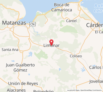 Map of Limonar, Matanzas Province