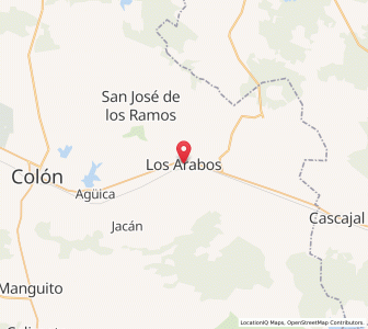 Map of Los Arabos, Matanzas Province