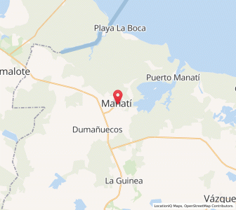 Map of Manatí, Las Tunas