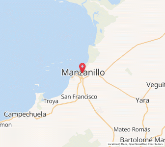 Map of Manzanillo, Granma Province