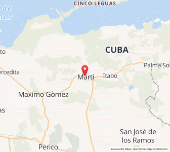 Map of Martí, Matanzas Province