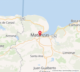 Map of Matanzas, Matanzas Province