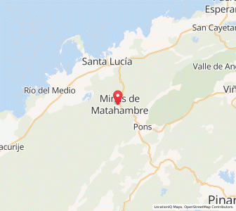 Map of Minas de Matahambre, Pinar del Río