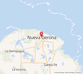 Map of Nueva Gerona, Isla de la Juventud