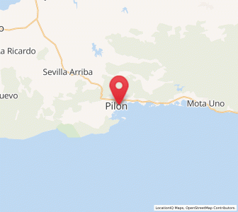 Map of Pilón, Granma Province