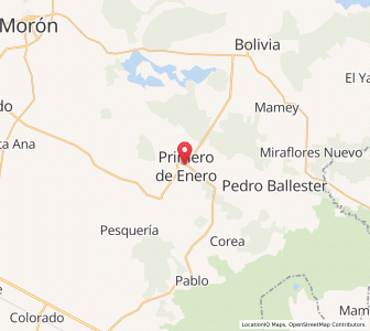 Map of Primero de Enero, Ciego de Ávila Province