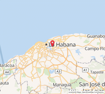Map of Regla, Havana