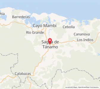 Map of Sagua de Tánamo, Holguín Province