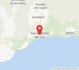 Map of San Antonio del Sur, Guantánamo Province