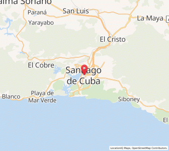 Map of Santiago de Cuba, Santiago de Cuba