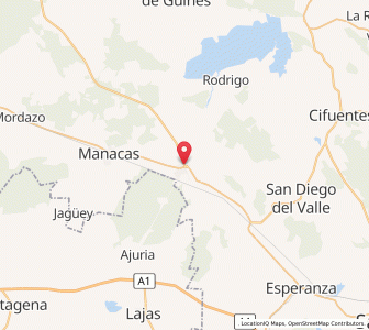 Map of Santo Domingo, Villa Clara Province