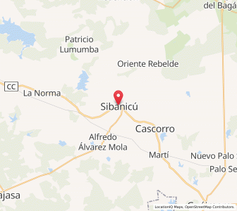Map of Sibanicú, Camagüey
