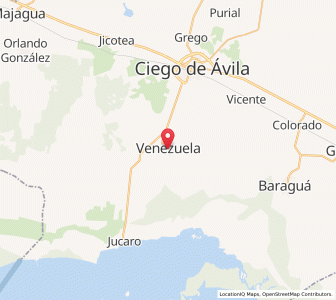 Map of Venezuela, Ciego de Ávila Province