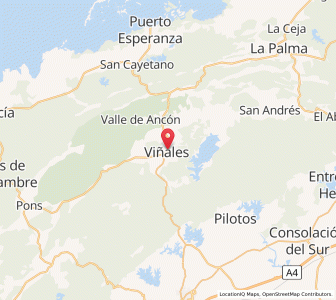 Map of Viñales, Pinar del Río