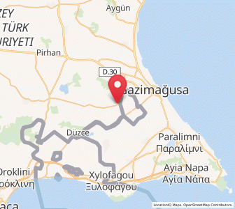 Map of Acherítou, Ammochostos