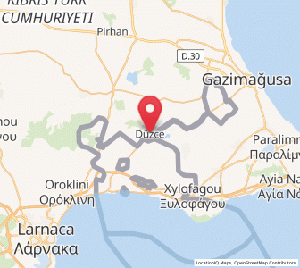 Map of Áchna, Ammochostos