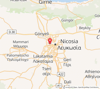Map of Ágios Dométios, Nicosia