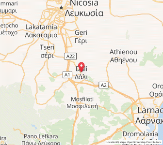 Map of Dáli, Nicosia