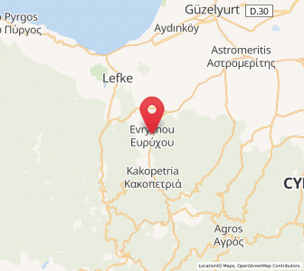 Map of Evrýchou, Nicosia