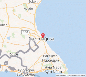 Map of Famagusta, Ammochostos