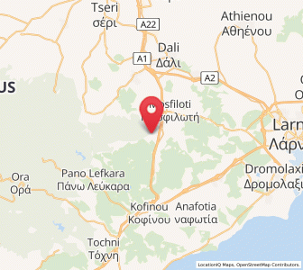 Map of Kórnos, Larnaka