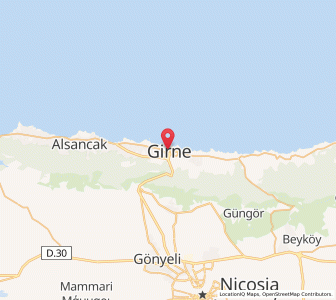 Map of Kyrenia, Keryneia