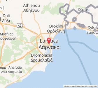 Map of Larnaca, Larnaka