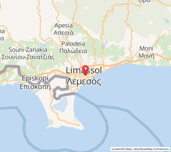 Map of Limassol, Limassol