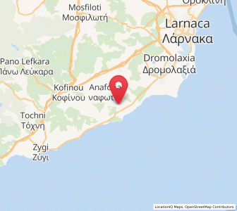 Map of Mazotós, Larnaka