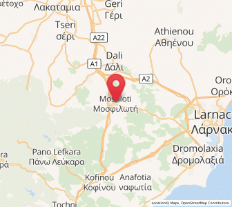 Map of Mosfilotí, Larnaka