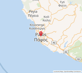 Map of Paphos, Pafos