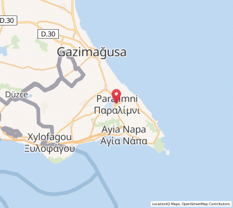 Map of Paralímni, Ammochostos