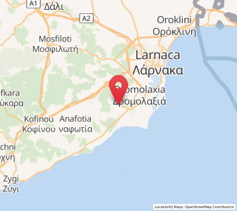 Map of Tersefánou, Larnaka