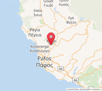 Map of Tsada - Tremithousa - Tala (Borders), Pafos