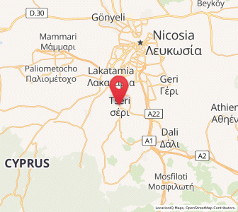 Map of Tséri, Nicosia