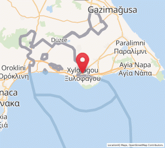 Map of Xylofágou, Larnaka