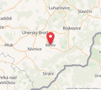Map of Bánov, Zlín