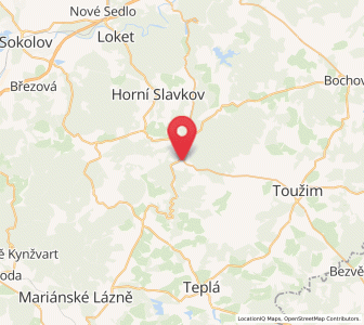 Map of Bečov nad Teplou, Karlovarský kraj